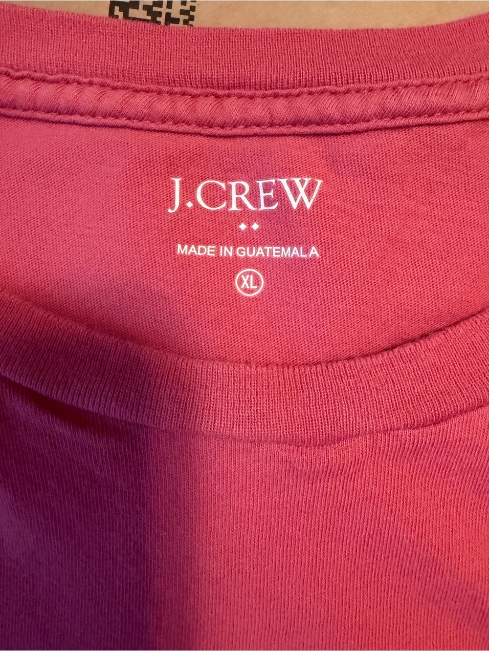 J. Crew Men's NYC Boroughs Graphic Tee - Coral Red with White Print